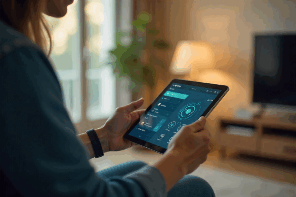 Jak działa on-device AI? Sztuczna inteligencja na urządzeniu w praktyce Jak działa on-device AI? Sztuczna inteligencja na urządzeniu w praktyce - kobieta trzymająca tablet