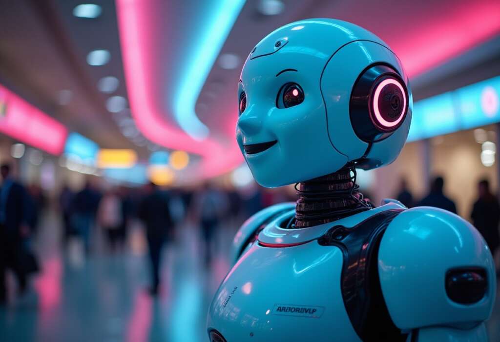 ChatGPT – jak rozpocząć pracę z Agentem AI? jak rozpocząć pracę z agentem AI - uśmiechnięty robot